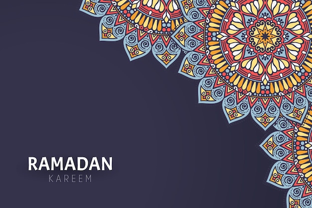 Ramadam Kareem achtergrond met mandala versieringen