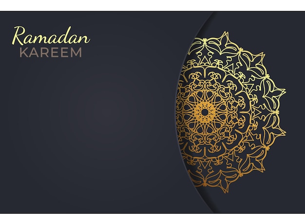 Ramadam kareem background with mandala ornaments