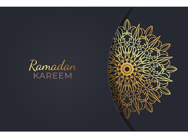 Ramadam kareem background with mandala ornaments