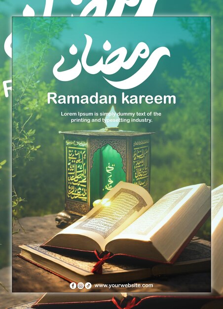 Vector ramadam kareem post