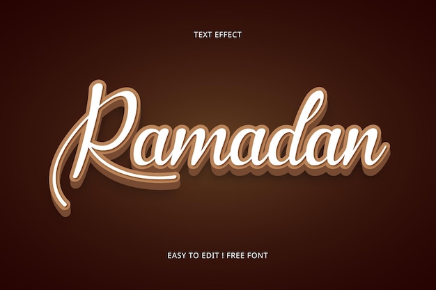 Ramadan 3d bewerkbaar teksteffect