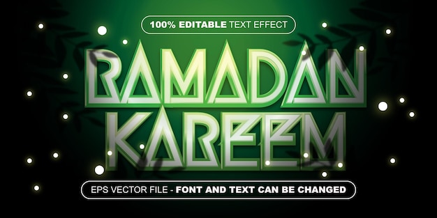 Ramadan 3d bewerkbaar teksteffect