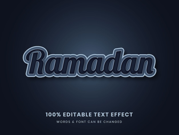 Ramadan 3d full editable text effect