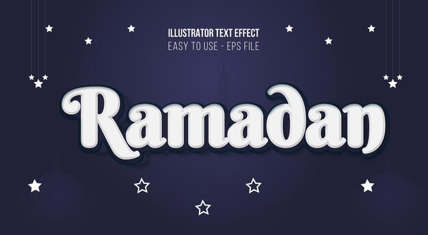 Vector ramadan 3d-realistisch teksteffect