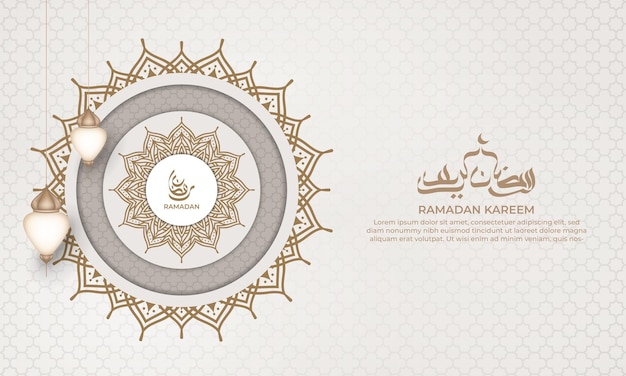 ramadan background composition with madala and lantern,  for greeting, banner