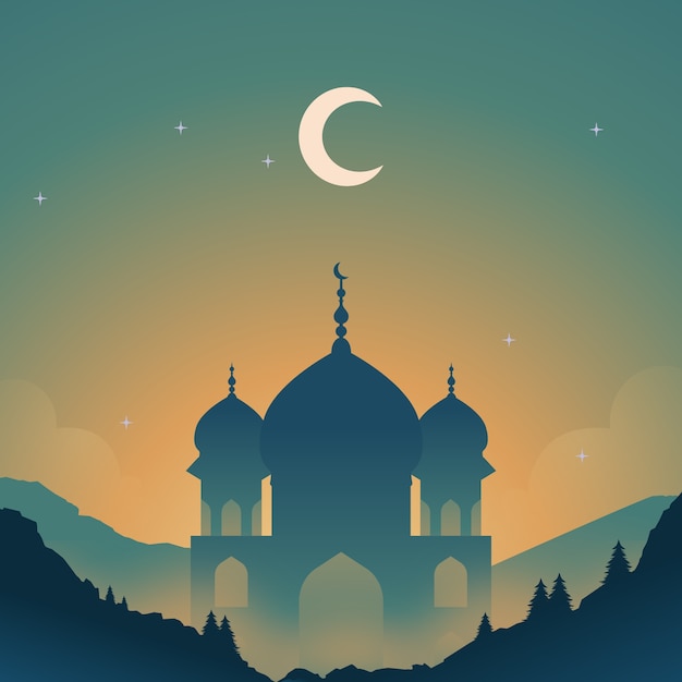 Ramadan background dusk