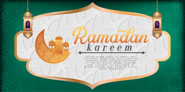 ramadan background illustration with realistic gradient