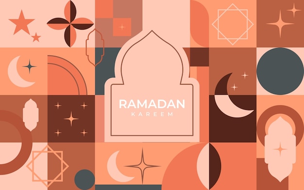 Ramadan background wallpaper greeting card poster modern iilustration