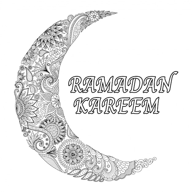 Ramadan sfondo con la luna etnica