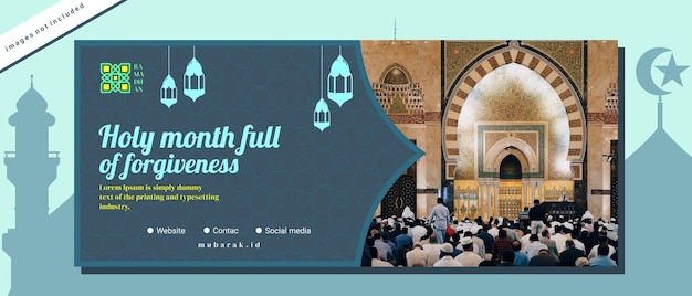 Ramadan banner design template