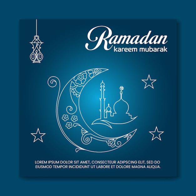 Vector ramadan banner ontwerp islamitische sjabloon