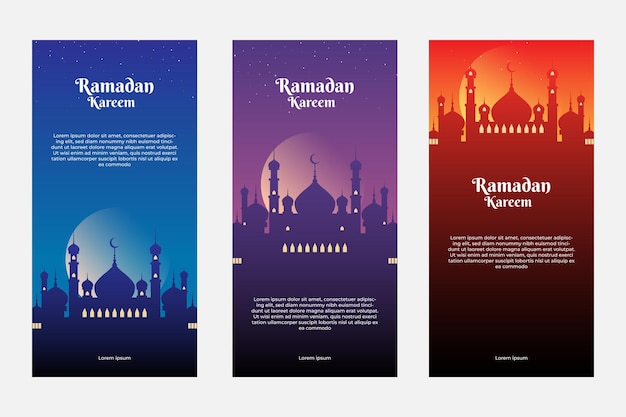 Vector ramadan banner sjabloon banner ontwerp met een mooie moskee