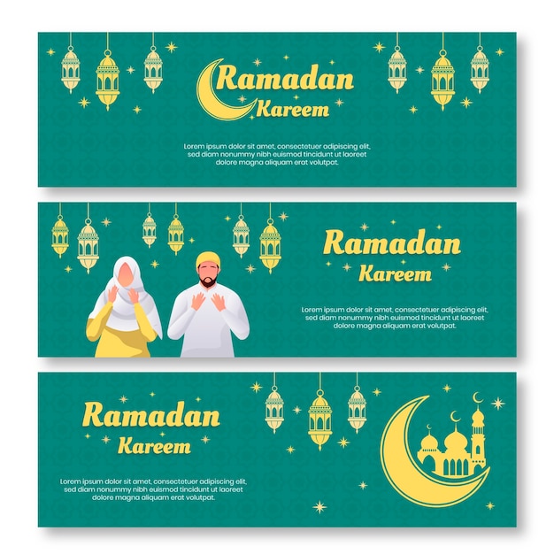 Modello di banner del ramadan