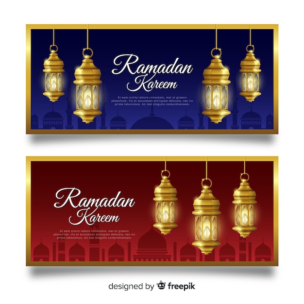 Vector ramadan banners