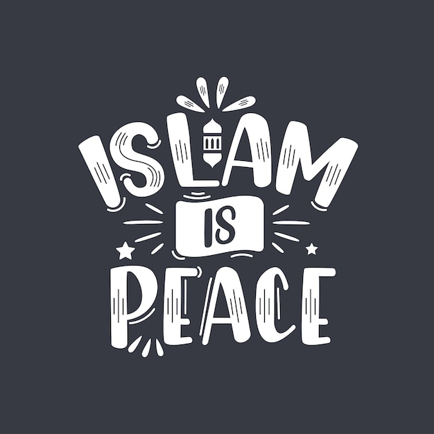 Ramadan Belettering Islam is vrede