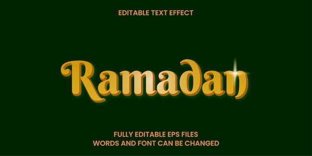 Ramadan bewerkbaar teksteffect