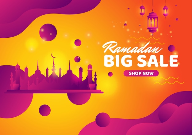 Vector ramadan big sale banner