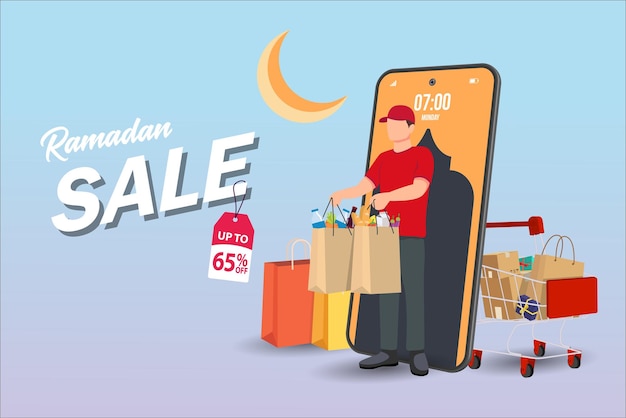 Intestazione ramadan big sale o design banner