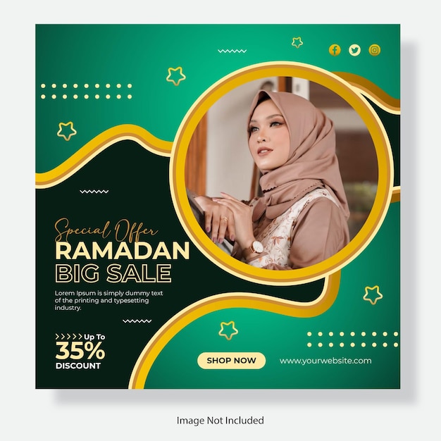 Ramadan big sale social media post banner