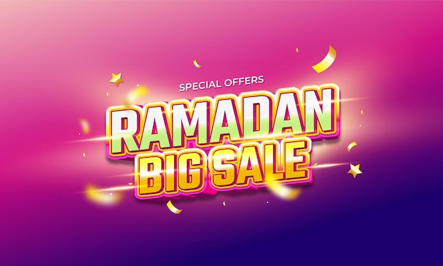 Ramadan big sale special offers banner background design