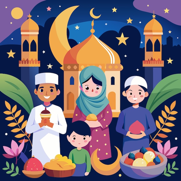 Benedizioni del ramadan eps file vettoriali per un mese di rinnovamento spirituale