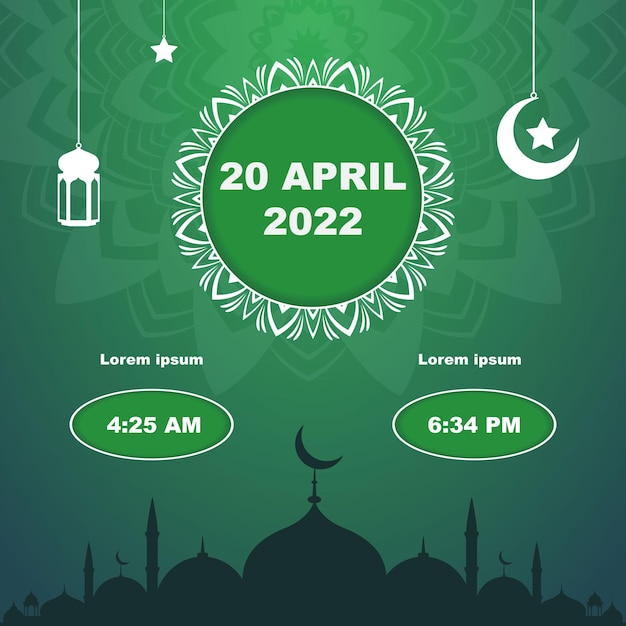 Ramadan calendar template day by day