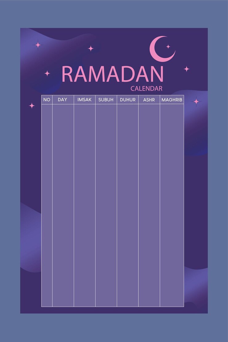 Premium Vector Ramadan calendar