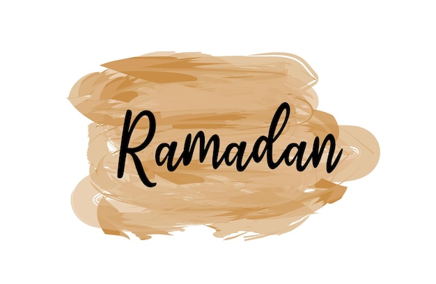 Ramadan calligraphy lettering for greeting card watercolor brush design for ramadan and gifts
