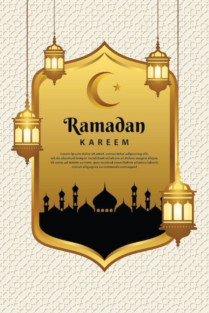 Ramadan Card With Realistic Ornament