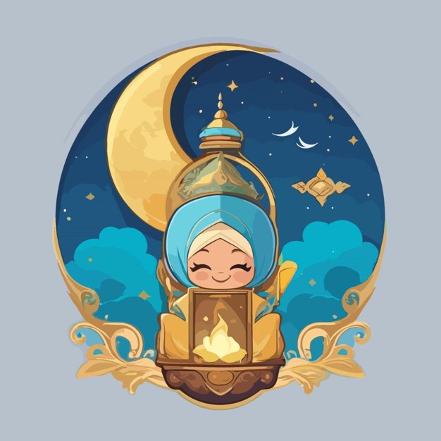 ramadan cartoon vector