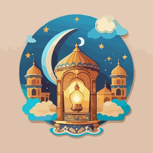 Vector ramadan cartoon vector