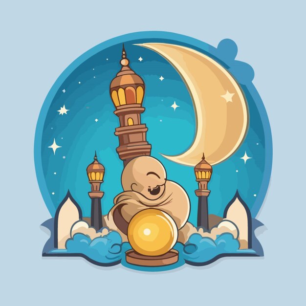 Vector ramadan cartoon vector