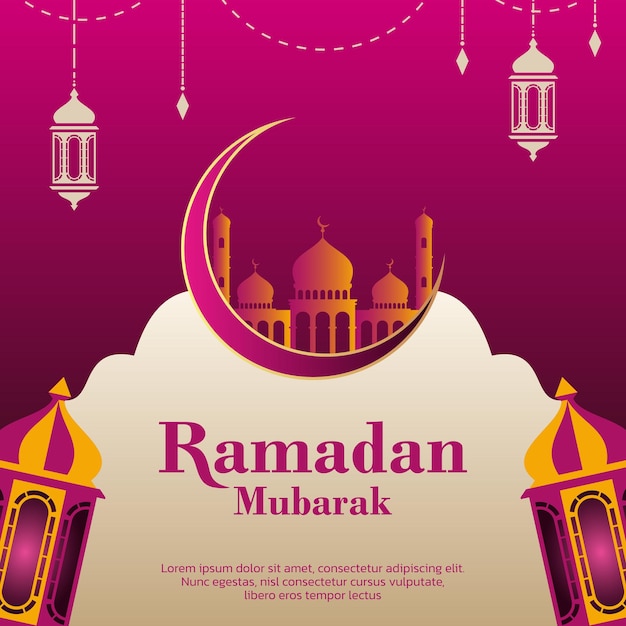 Modello di sfondo celebrazione ramadan