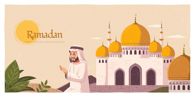 Banner di celebrazione del ramadan