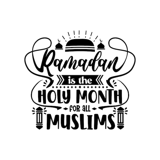 Ramadan citeert belettering ontwerp vector