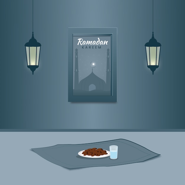 Vector ramadan concept flat design illustration