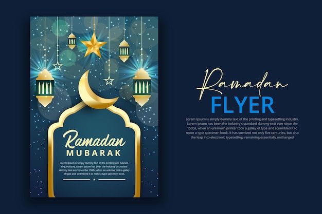 Vector ramadan creative flyer design