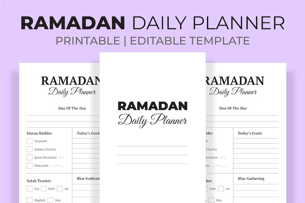 Ramadan Daily Planner