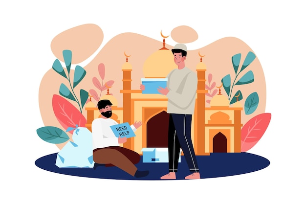 Ramadan Day Illustration concept A flat illustration isolated on white background