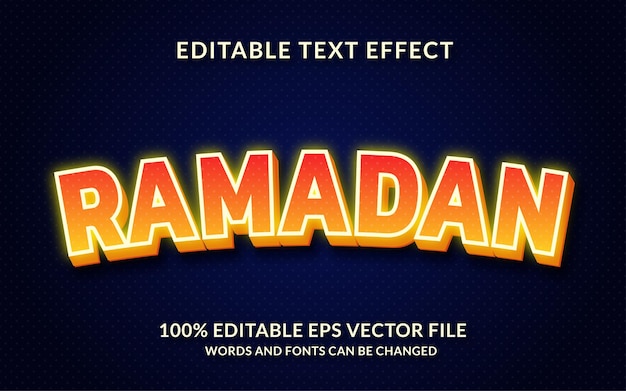 Effetto di testo modificabile ramadan