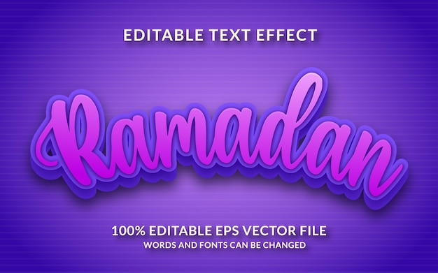 Ramadan editable text effect