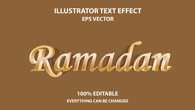 Effetto testo modificabile ramadan