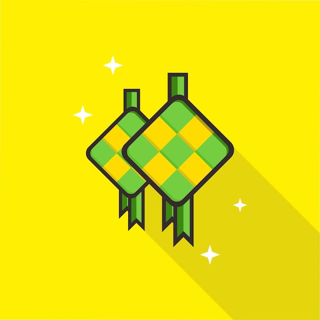 Ramadan and Eid al-Fitr vector ketupat icon