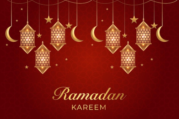 Ramadan Eid alFitr Islamic new year mosque background greeting card