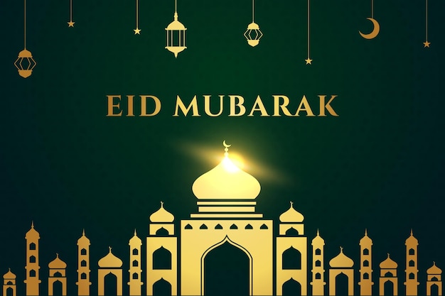 Фона исламского Нового года Рамадан с звездным полумесяцем и лунными декоративными элементами