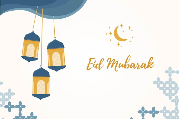 라마단 Eid 무바라크 카드 디자인