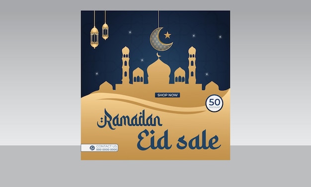 Ramadan eid speciale collectie mode verkoop sociale media post vierkante flyer sjabloonontwerp