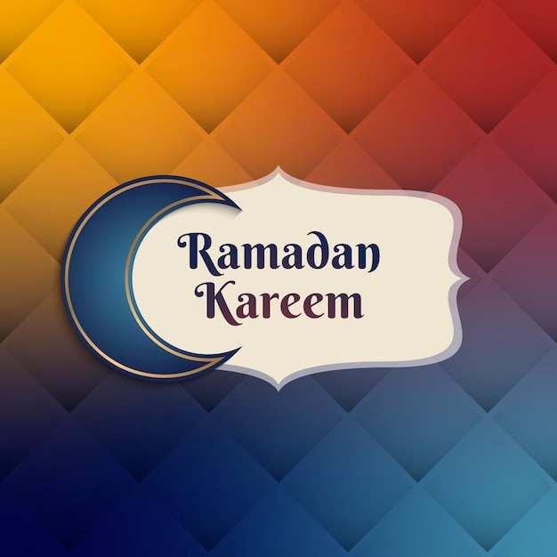 Ramadan ethnic colorful background card