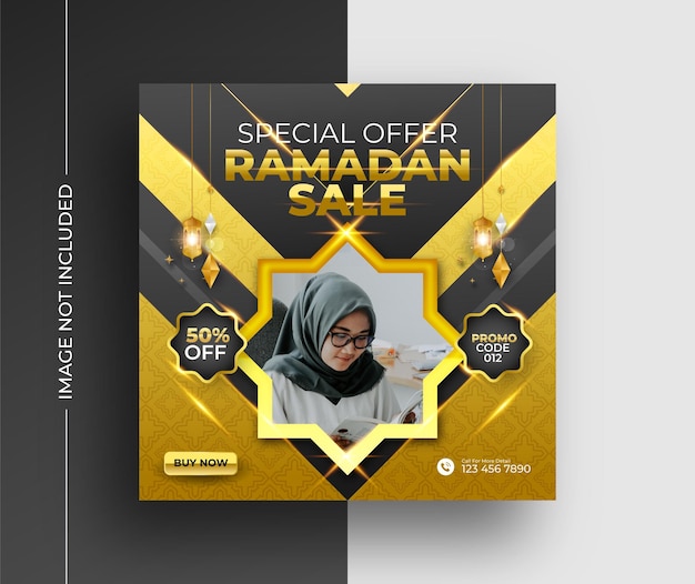 Vector ramadan fashion sale social media post design template