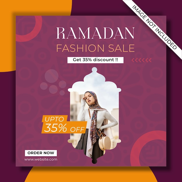 Ramadan fashion sale social media post promotie design premium template eps